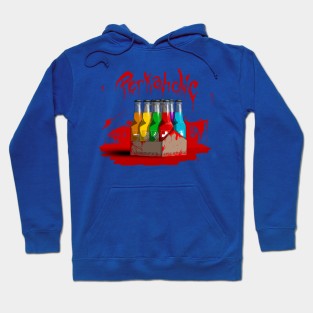 Zombie 8-Pack Bloodied Perkaholic on Royal Blue Hoodie